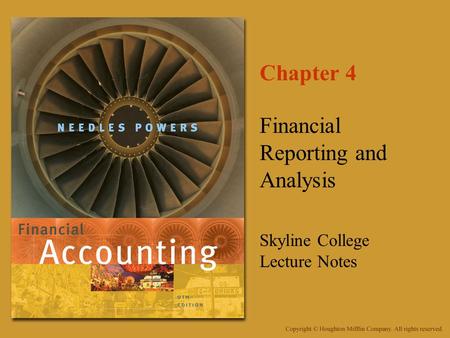 Financial Reporting and Analysis Skyline College Lecture Notes