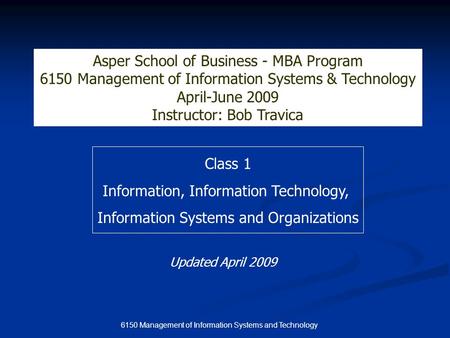 Asper School of Business - MBA Program