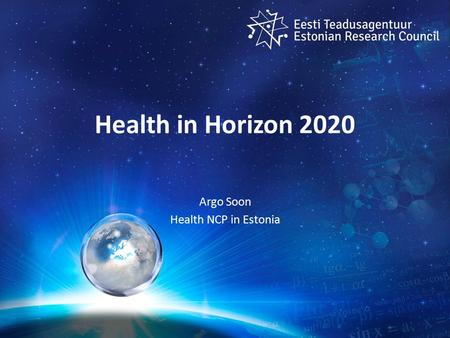 Argo Soon Health NCP in Estonia