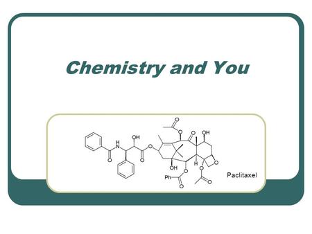 Chemistry and You Paclitaxel. Natural Science 3 Branches Biological Sciences- the science of living things Botany, Zoology, Ecology, etc. Physical Science-