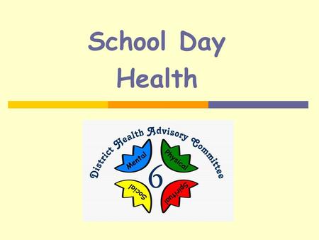 School Day Health. Outline  School Day Meals  School Nutrition Policy  Fact sheets:  Canada’s Food Guide  Healthy Lunches for Children  Lunch Box.