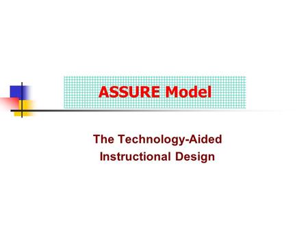 The Technology-Aided Instructional Design ASSURE Model.