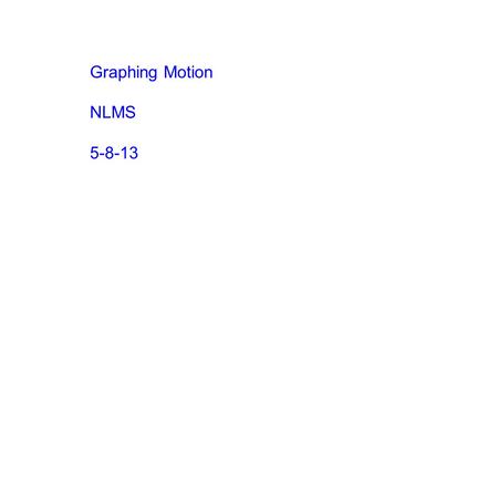 Graphing Motion NLMS 5-8-13. motion 7.P.1.3 Illustrate the motion of an object using a graph to show a change in position over a period of time. 7.P.1.4.