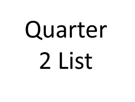 Quarter 2 List. PREFIXES The clergy stood in the antechoir in front of the choir at church. Works Cited Microsoft Clip Art.