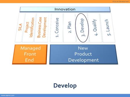 Module: Development www.aipmm.com Develop. Module: Development www.aipmm.com A GENDA Core Concepts Inputs Tasks Tools Deliverables Portfolio Management.