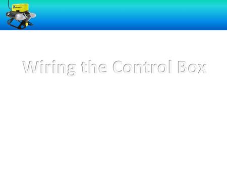 Wiring the Control Box Battery Conductor(s) Resistor.