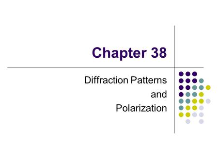 Diffraction Patterns and Polarization