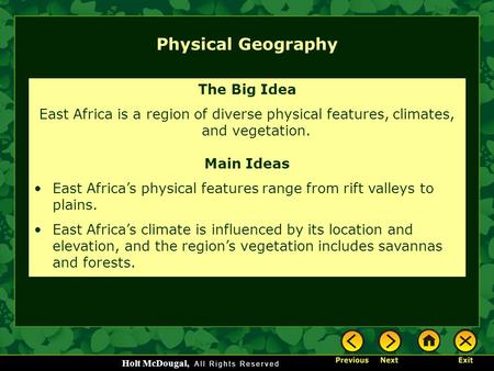 Physical Geography The Big Idea