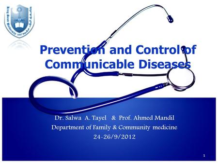 Prevention and Control of Communicable Diseases