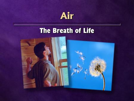 Air The Breath of Life. 28,000 feet 28,000 feet Weeks without food Days without water Minutes without oxygen Weeks without food Days without water Minutes.