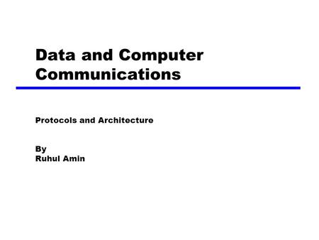 Data and Computer Communications