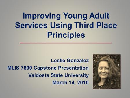 Improving Young Adult Services Using Third Place Principles