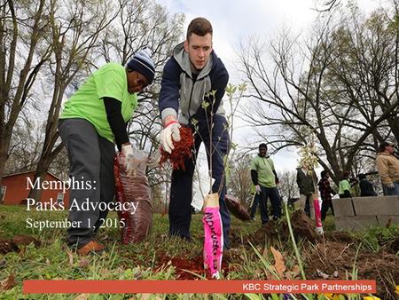 KBC Strategic Park Partnerships Memphis: Parks Advocacy September 1, 2015.