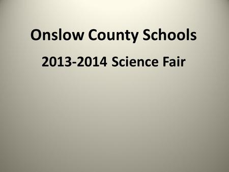 Onslow County Schools Science Fair