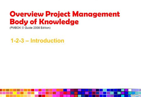 Overview Project Management Body of Knowledge