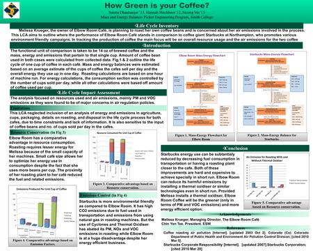 How Green is your Coffee? Sanita Dhaubanjar ’13, Hannah Hitchhner’12, Sicong Ma’13 Mass and Energy Balance- Picker Engineering Program, Smith College How.