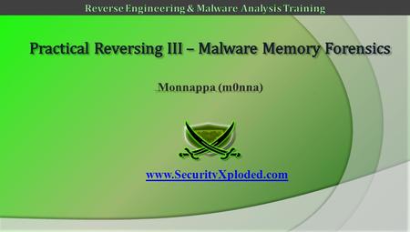 Www.SecurityXploded.com. Disclaimer The Content, Demonstration, Source Code and Programs presented here is AS IS without any warranty or conditions.