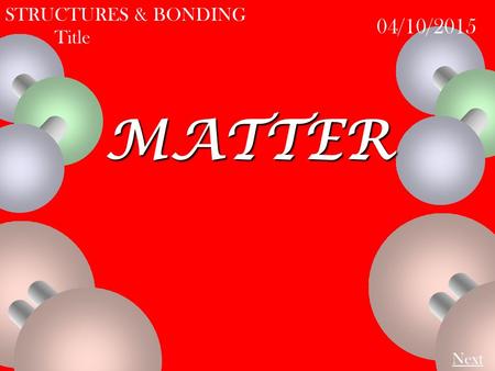 STRUCTURES & BONDING Title 04/10/2015 NextMATTER.