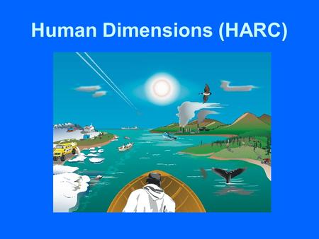 Human Dimensions (HARC). Human Dimensions A clear design for investigation of the interactions and feedbacks among the human and the biophysical systems.