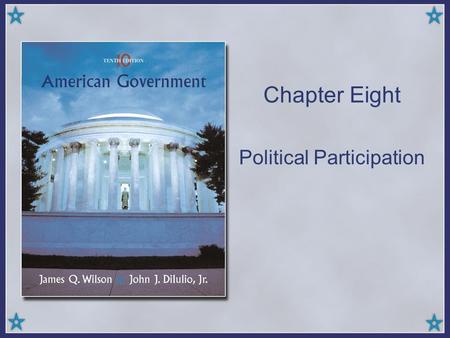 Chapter Eight Political Participation. Copyright © Houghton Mifflin Company. All rights reserved.8 | 2 From State to Federal Control Initially, states.