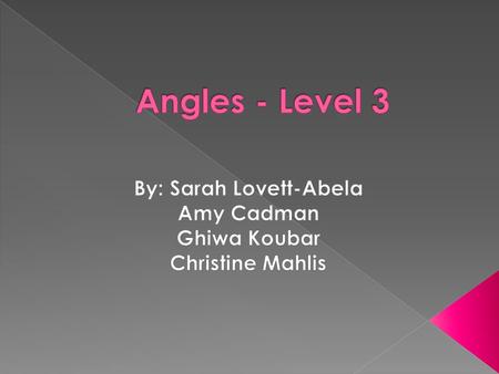 Length and angle are arguably the two most basic concepts which we use to analyse our spatial environment, and they are also fundamental to the study.