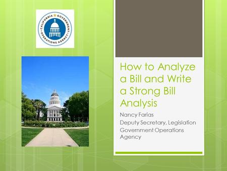 How to Analyze a Bill and Write a Strong Bill Analysis