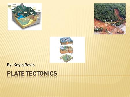 By: Kayla Bevis Plate tectonics is the study of how the Earth's plates are driven and shaped by geological forces that keep them in constant motion.