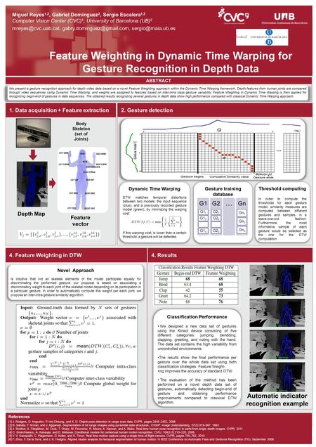 Miguel Reyes 1,2, Gabriel Dominguez 2, Sergio Escalera 1,2 Computer Vision Center (CVC) 1, University of Barcelona (UB) 2