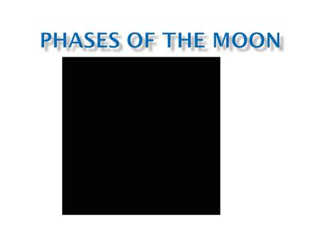 Phases of the Moon.