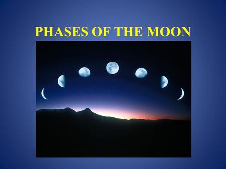 PHASES OF THE MOON.