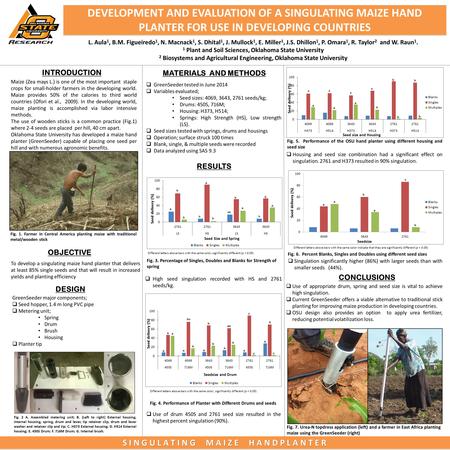 S I N G U L A T I N G M A I Z E H A N D P L A N T E R DEVELOPMENT AND EVALUATION OF A SINGULATING MAIZE HAND PLANTER FOR USE IN DEVELOPING COUNTRIES L.