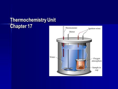 Thermochemistry Unit Chapter 17. Problem #1 (page 664): A 92.0 g sample of a substance, with a temperature of 55 o C, is placed in a large scale polystyrene.