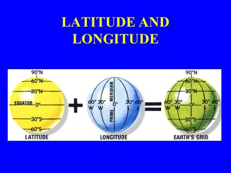 LATITUDE AND LONGITUDE