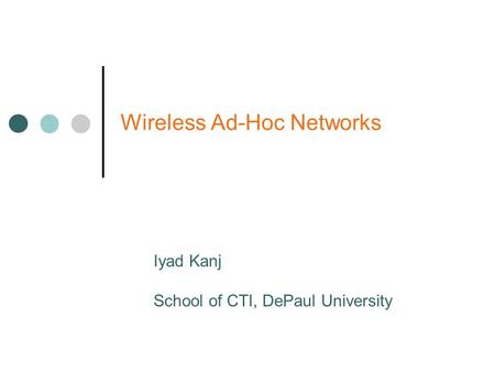 Wireless Ad-Hoc Networks