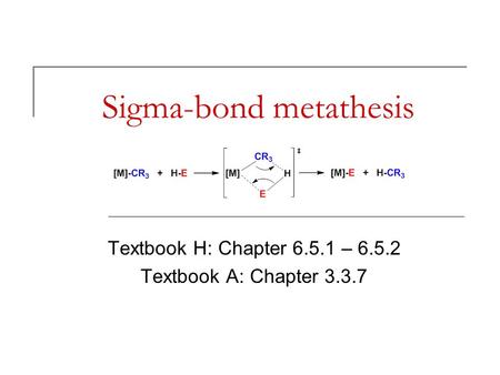 Sigma-bond metathesis