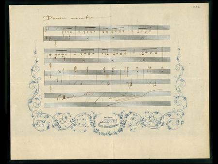 What information can you gain from studying this photograph of a composer's original manuscript?