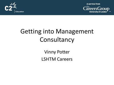 Getting into Management Consultancy