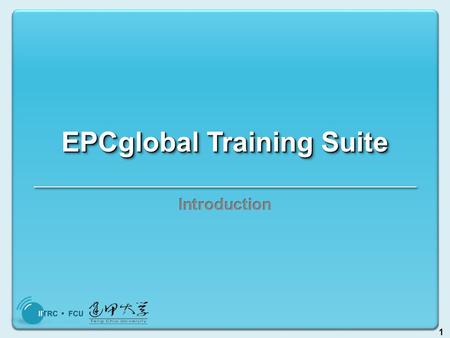 EPCglobal Training Suite