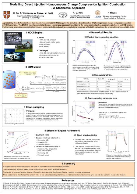 Modelling Direct Injection Homogeneous Charge Compression Ignition Combustion - A Stochastic Approach A probability density function based stochastic reactor.