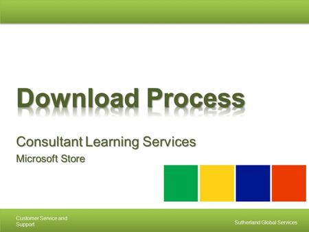 Customer Service and Support Sutherland Global Services Consultant Learning Services Microsoft Store.