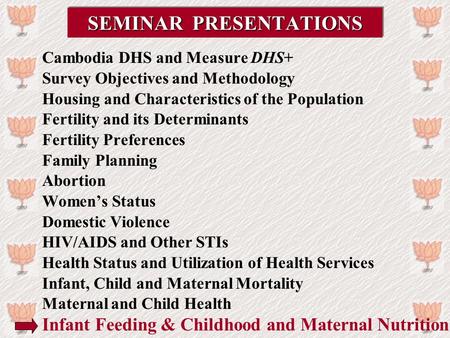 SEMINAR PRESENTATIONS