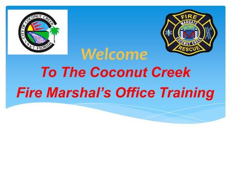 Welcome To The Coconut Creek Fire Marshal’s Office Training Smoke Alarm User’s Manual.