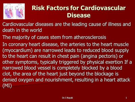 Risk Factors for Cardiovascular Disease