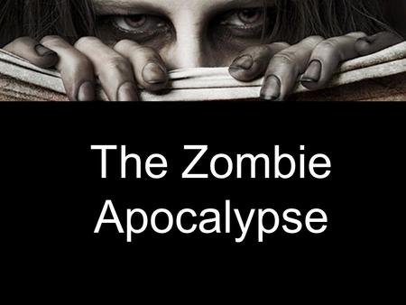 The Zombie Apocalypse. Origins Harvard psychiatrist Steven Scholzman wrote a (fictional) medical paper on the zombies presented in Night of the Living.