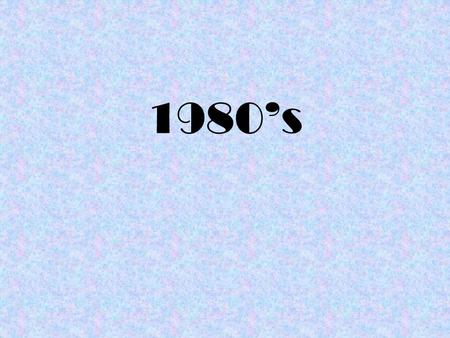 1980’s. Key people Ronald Reagan was elected in 1980 and 1984.His press secretary James Brady and two others where shot by John Hinckley Jr. Sandra Day.