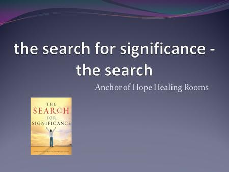 the search for significance - the search