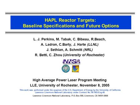 This work was performed under the auspices of the U.S. Department of Energy by the University of California Lawrence Livermore National Laboratory under.