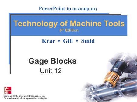 Gage Blocks Unit 12.