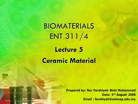 Lecture 5 Ceramic Material