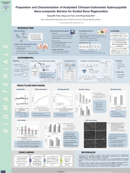 Sang Min Park, Sang Jun Yoon, and Hong Sung Kim † Dept. of Biomaterial Engineering, Pusan National University, Miryang, Republic of Korea Preparation and.